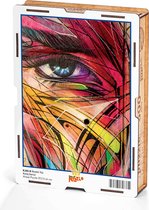 Houten Puzzel | Gekleurd gezicht - Houten Legpuzzel - 500 Stukjes - 29,5 x 44 cm