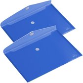 2 Plastic Enveloptassen - A5 - Transparant Blauw - Gratis Verzonden