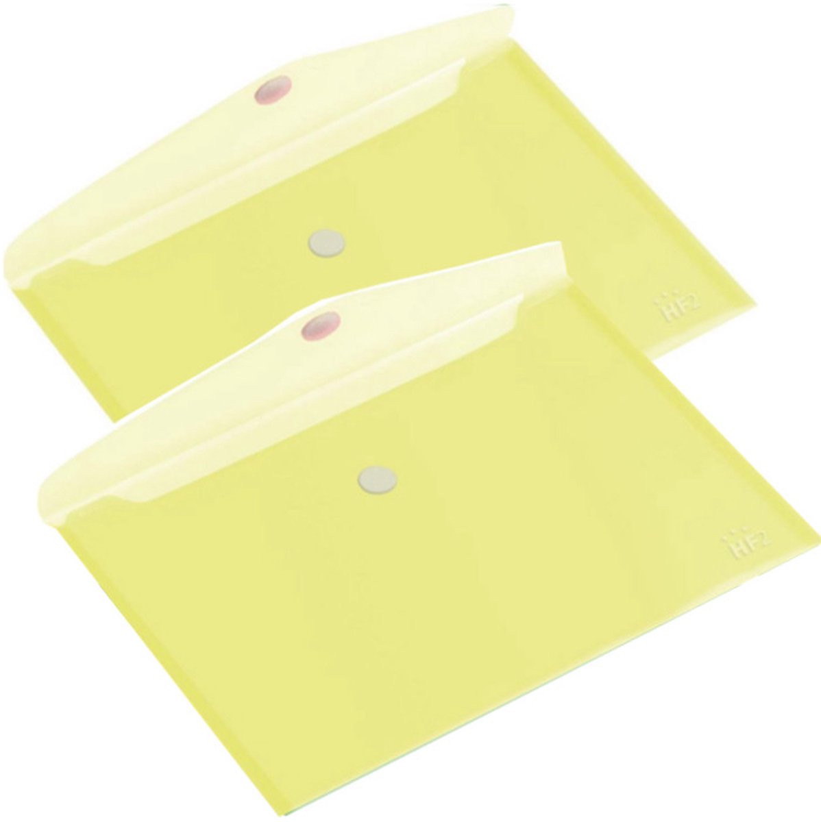 2 Plastic Enveloptassen - A5 - Transparant Geel