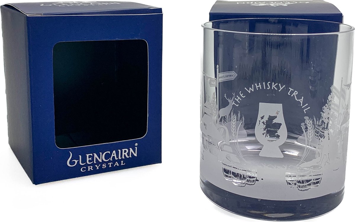 Whiskyglas Skyline Whisky Trail - Gegraveerd - Glencairn Crystal Scotland