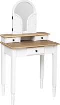 Makeuptafel - Wit - 129 x 39,5 x 66,5 cm