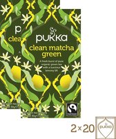 Pukka thee - Clean Matcha Green - Voordeelverpakking - 2 x 20 zakjes