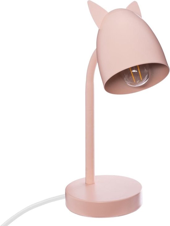 is genoeg software Hong Kong Bureaulamp met Oortjes - 18 x 12,5 x 31 cm - Roze | bol.com