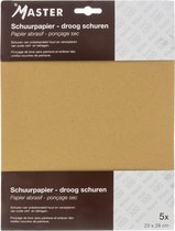 Papier abrasif MASTER pour ponçage à sec - grain 60 - 5 feuilles