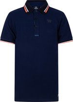 Indian Blue jongens polo t-shirt Pique Fresh Mid Blue