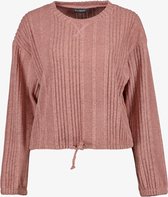 TwoDay dames lounge hoodie rib - Roze - Maat S