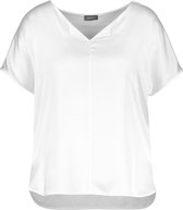 SAMOON Dames Shirt met satijnen voorpand