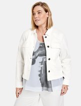 SAMOON Dames Denim jack van organic cotton Offwhite-50