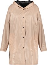 SAMOON Dames Dubbelzijdige jas met capuchon Light Tannin Brown-52