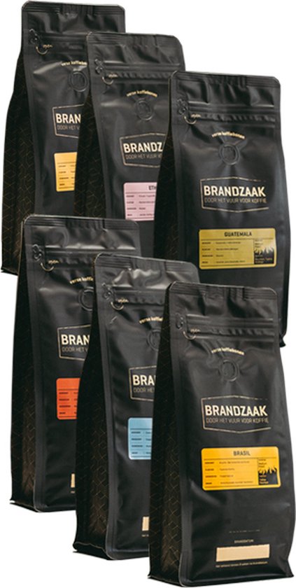 Brandzaak Verse Koffiebonen Proefpakket 6 x 250 gram