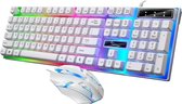 MASTER Gaming Toetsenbrod - Gaming Set 104 Keys + Muis Gamer  - Rainbow LED Verlichting - RGB-  Qwerty -