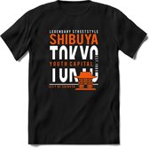 Tokyo - Shibuya | TSK Original & vintage | T-Shirt Heren - Dames | Oranje | Perfect Cadeau Shirt | Grappige Spreuken - Zinnen - Teksten | Maat L