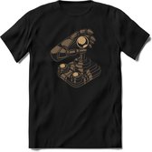 Retro Joystick | Gaming kado T-Shirt heren - dames | Bruin | Perfect game pc cadeau shirt | Grappige console spreuken - zinnen - teksten Maat XXL