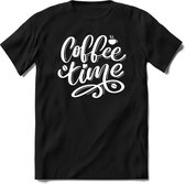 Coffee Time | Koffie Kado T-Shirt Heren - Dames | Perfect Verjaardag Cadeau Shirt | Grappige Spreuken - Zinnen - Teksten | Maat 3XL