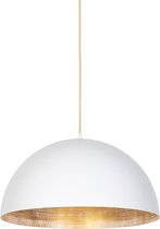 QAZQA magna - Industriele Hanglamp - 1 lichts - Ø 50 cm - Wit - Industrieel -  Woonkamer | Slaapkamer | Keuken
