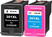 G&G 301 XL compatibel met HP 301 301XL Inktcartridge Zwart en Kleur- 2-pack Hoge Capaciteit