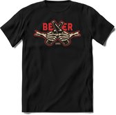 Beer forever | Feest kado T-Shirt heren - dames | Rood | Perfect drank cadeau shirt |Grappige bier spreuken - zinnen - teksten  - Maat S