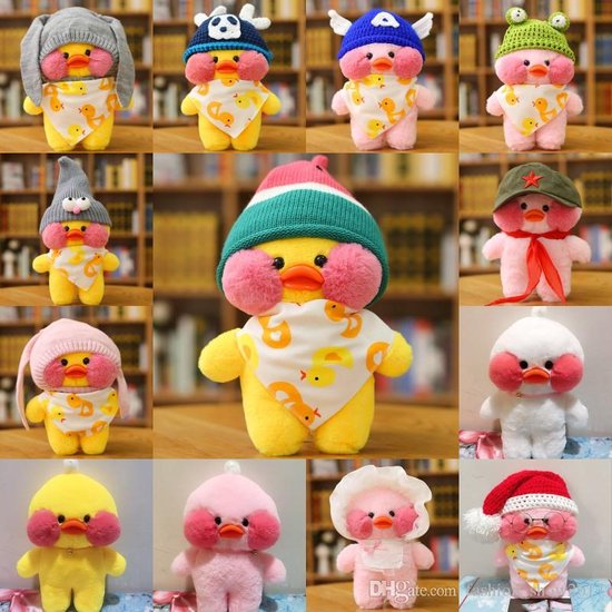 Thumbnail van een extra afbeelding van het spel Lalafanfan knuffel eend + leuke sleutelhanger - Duck - pasen - knuffel - Knuffel Eend - Pluche - Paper Duck - Paperduck - Kawaii - 30cm