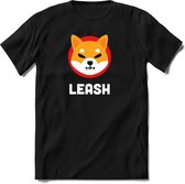 Leash Shiba inu T-Shirt | Crypto ethereum kleding Kado Heren / Dames | Perfect cryptocurrency munt Cadeau shirt Maat XL