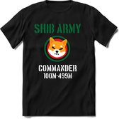 Shiba inu army commander T-Shirt | Shib Crypto ethereum kleding Kado Heren / Dames | Perfect cryptocurrency munt Cadeau shirt Maat M