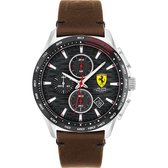 Ferrari Pilota Evo 0830879 Horloge - Leer - Bruin - Ø 44 mm