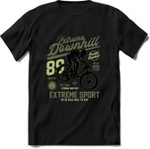 Extreme Downhill | TSK Studio Mountainbike kleding Sport T-Shirt | Groen | Heren / Dames | Perfect MTB Verjaardag Cadeau Shirt Maat L