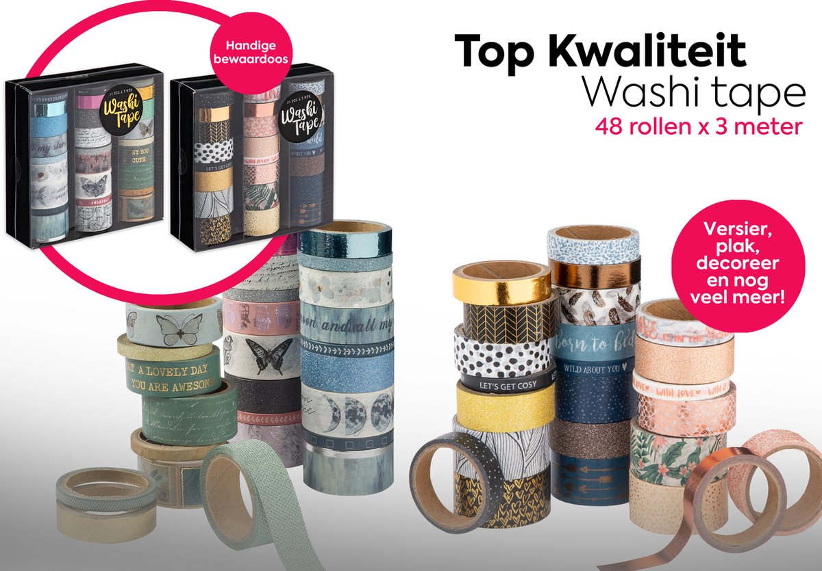 Washi Tape 48pcs - Bullet journal - Washi-Tapes — afbeelding 6