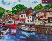Diamond painting 40 x 50 cm crystal art full ronde steentjes -  Harbour view