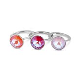 Melano Twisted Chase The Sun ringen set - zilverkleurig - dames - maat 64