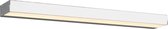 LED Wandlamp - Nitron Rolan - Up en Down - 8W - Warm Wit 3000K - Rechthoek - Mat Chroom - Aluminium