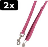 2x MACLEATHER LOOPL ROZE 20MMX120CM