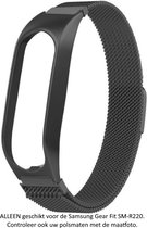Milanees Bandje Zwart voor de Samsung Gear Fit SM-R220, magneetsluiting – Maat: zie maatfoto – Milanese RVS Armband Black Magnet - Strap