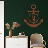 Wanddecoratie | Anker / Anchor  decor | Metal - Wall Art | Muurdecoratie | Woonkamer |Bronze| 63x76cm