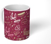 Mok - Koffiemok - Tieners - Bikini - Hart - Patronen - Mokken - 350 ML - Beker - Koffiemokken - Theemok