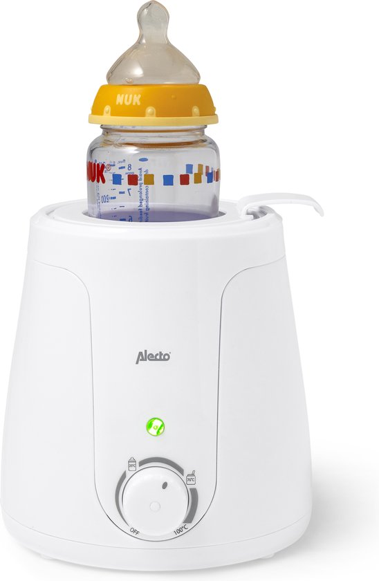 Alecto BW-70 - Flessenwarmer geschikt voor ieder flesje en potje - Snel en gemakkelijk in gebruik - Wit - Alecto
