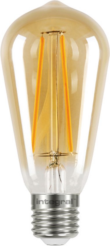 Tekalux Deco Led-lamp - E27 - 1800K Warm wit licht - 3 Watt - Niet dimbaar