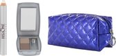 Herome Eye Care (Cadeau)set Wenkbrauw Poeder Taupe & Highlighter Silk - Volle kleur - Eenvoudig aan te brengen - Waterproof - In een glossy blauw tasje