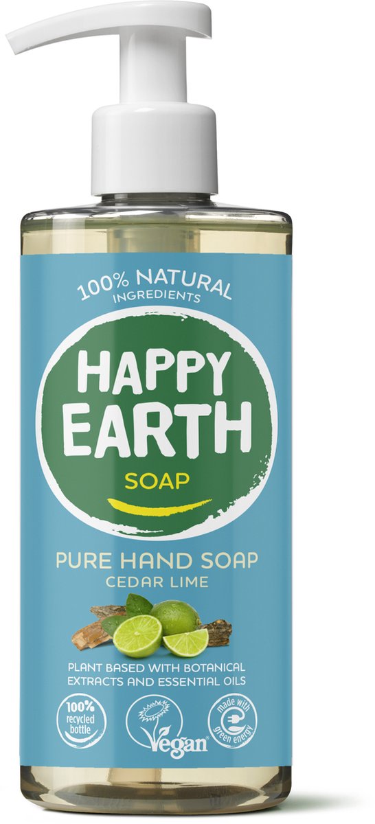 Happy Earth 100% Natuurlijke Handzeep Cedar Lime 300 ml