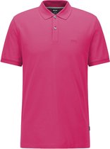 BOSS Pallas regular fit polo - pique - donkerroze - Maat: M