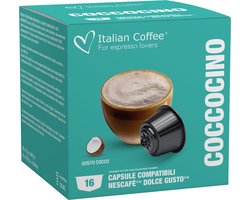 Italian Coffee - Coconut Mokaccino (Kokosnoot) 16 koffiecups - Dolce Gusto compatibel
