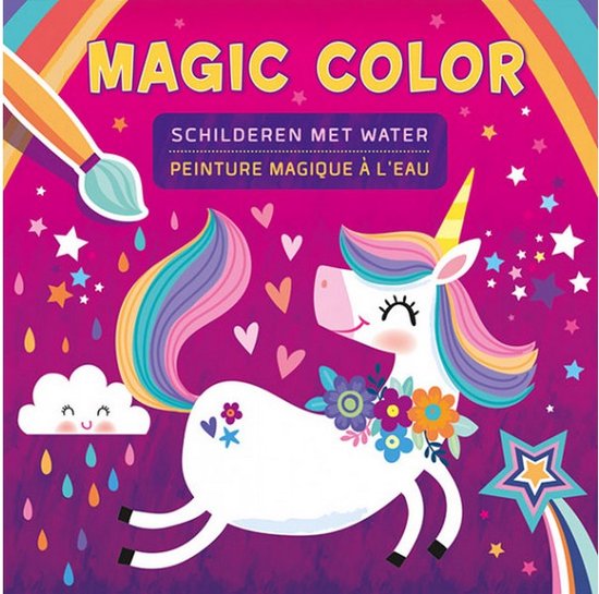 Magic Water Coloring Book Set van 4 – Herbruikbare Water Kleurboeken met Magisch Kleureffect – Eindeloos Kleurplezier met Water Wow Technologie