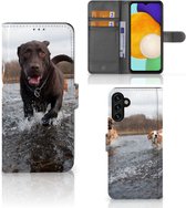 GSM Hoesje Geschikt voor Samsung Galaxy A13 5G | Geschikt voor Samsung Galaxy A04s Wallet Book Case Honden Labrador