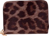 Portefeuille imprimé léopard gris - 14x10cm