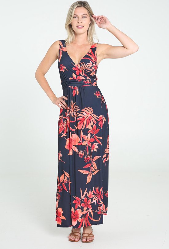 Cassis Dames Cassis - Lange jurk met bloemenprint - Jurk - Maat 38 | bol.com
