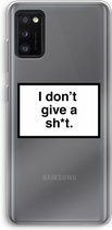 Case Company® - Samsung Galaxy A41 hoesje - Don't give a shit - Soft Cover Telefoonhoesje - Bescherming aan alle Kanten en Schermrand