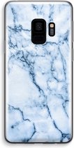 Case Company® - Samsung Galaxy S9 hoesje - Blauw marmer - Soft Cover Telefoonhoesje - Bescherming aan alle Kanten en Schermrand