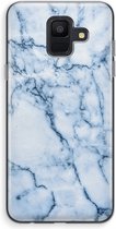 Case Company® - Samsung Galaxy A6 (2018) hoesje - Blauw marmer - Soft Cover Telefoonhoesje - Bescherming aan alle Kanten en Schermrand