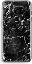 Case Company® - Samsung Galaxy S7 Edge hoesje - Zwart Marmer - Soft Cover Telefoonhoesje - Bescherming aan alle Kanten en Schermrand