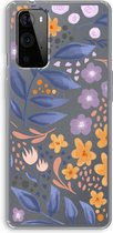 Case Company® - OnePlus 9 Pro hoesje - Flowers with blue leaves - Soft Cover Telefoonhoesje - Bescherming aan alle Kanten en Schermrand