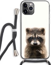 Case Company® - iPhone 11 Pro Max hoesje met Koord - Rocco - Telefoonhoesje met Zwart Koord - Extra Bescherming aan alle Kanten en Over de Schermrand